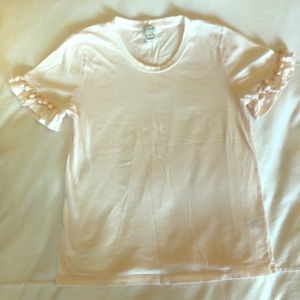 Light pink J.Crew Pom Pom T-shirt